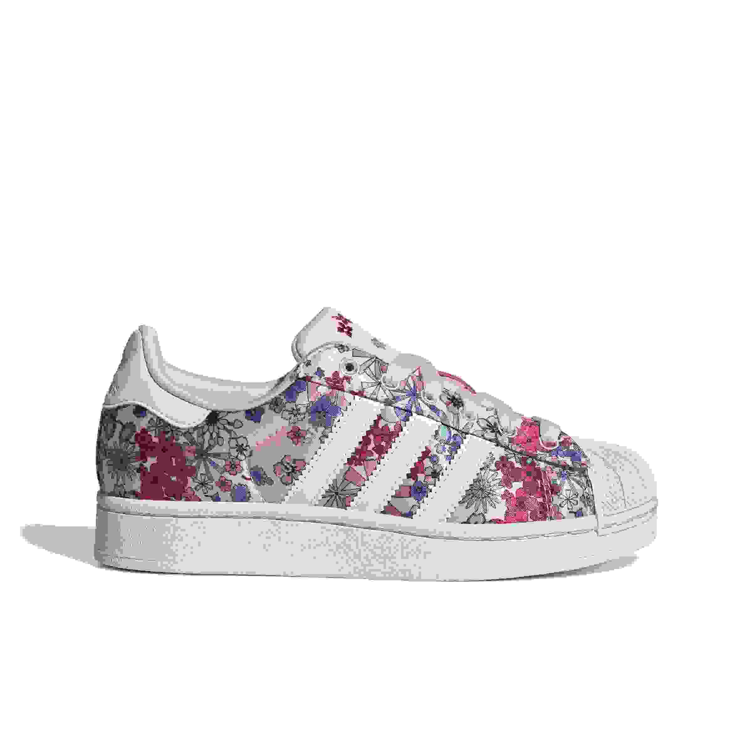 adidas Originals Liberty London Superstar II Grade School Girls' "Clear Pink/White/Light Pink" Shoe